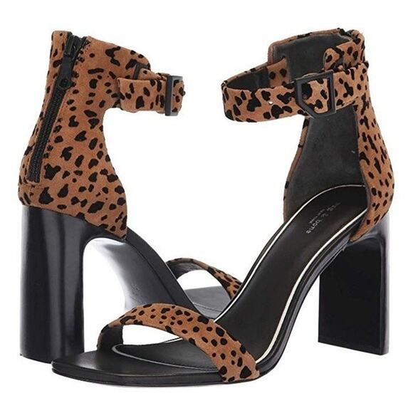 Rag & Bone Ellis Cheetah Suede Open Toe Sandals 38.5 - Picture 10 of 10